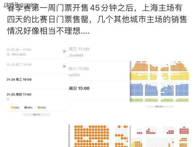 168电竞官网：LPL春季赛门票上座惨淡图，JDG全新套票，价格高达13000