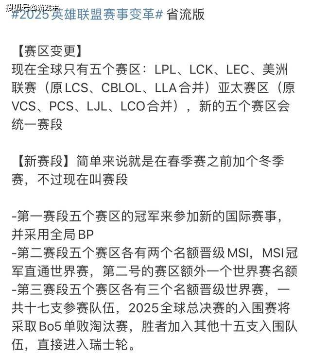 168电竞官网：英雄联盟S15赛季大改版图，全球仅剩五大赛区，LPL加入冬季赛对抗